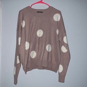Polka dot pull over sweater